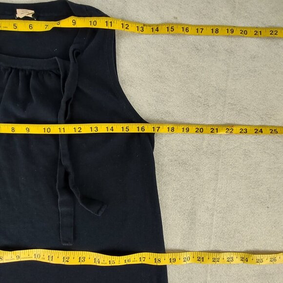 J. Crew Blue Lightweight 100% Cotton Tie At Collar Sleeveless Shift Dress Size S - Picture 9 of 11